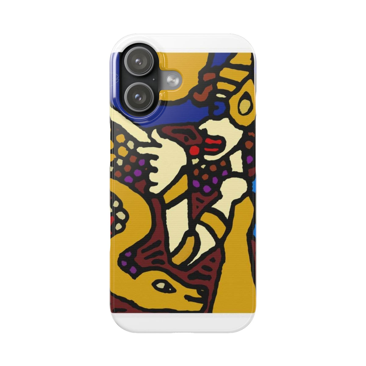 The golden snake being blessed by the fairy Slim Phone Case