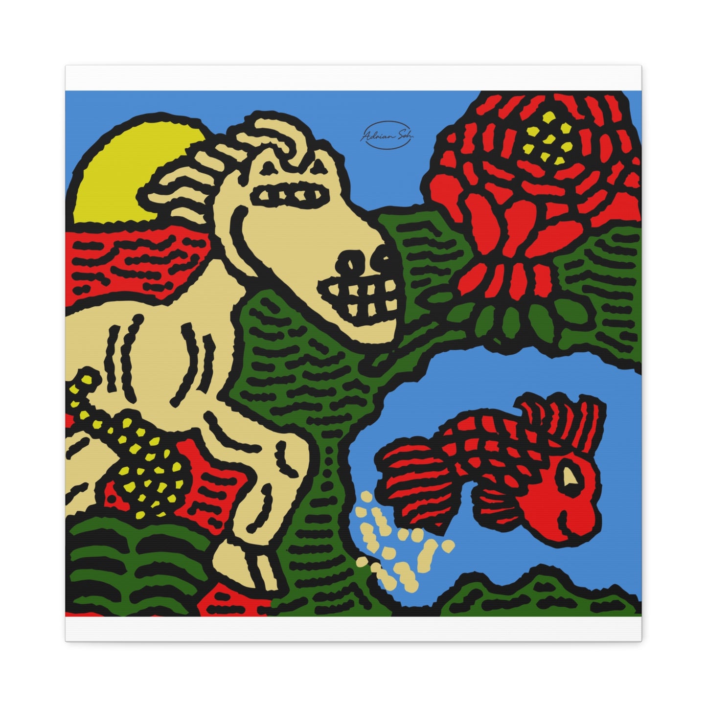 Galloping carefree through life Canvas (Small)