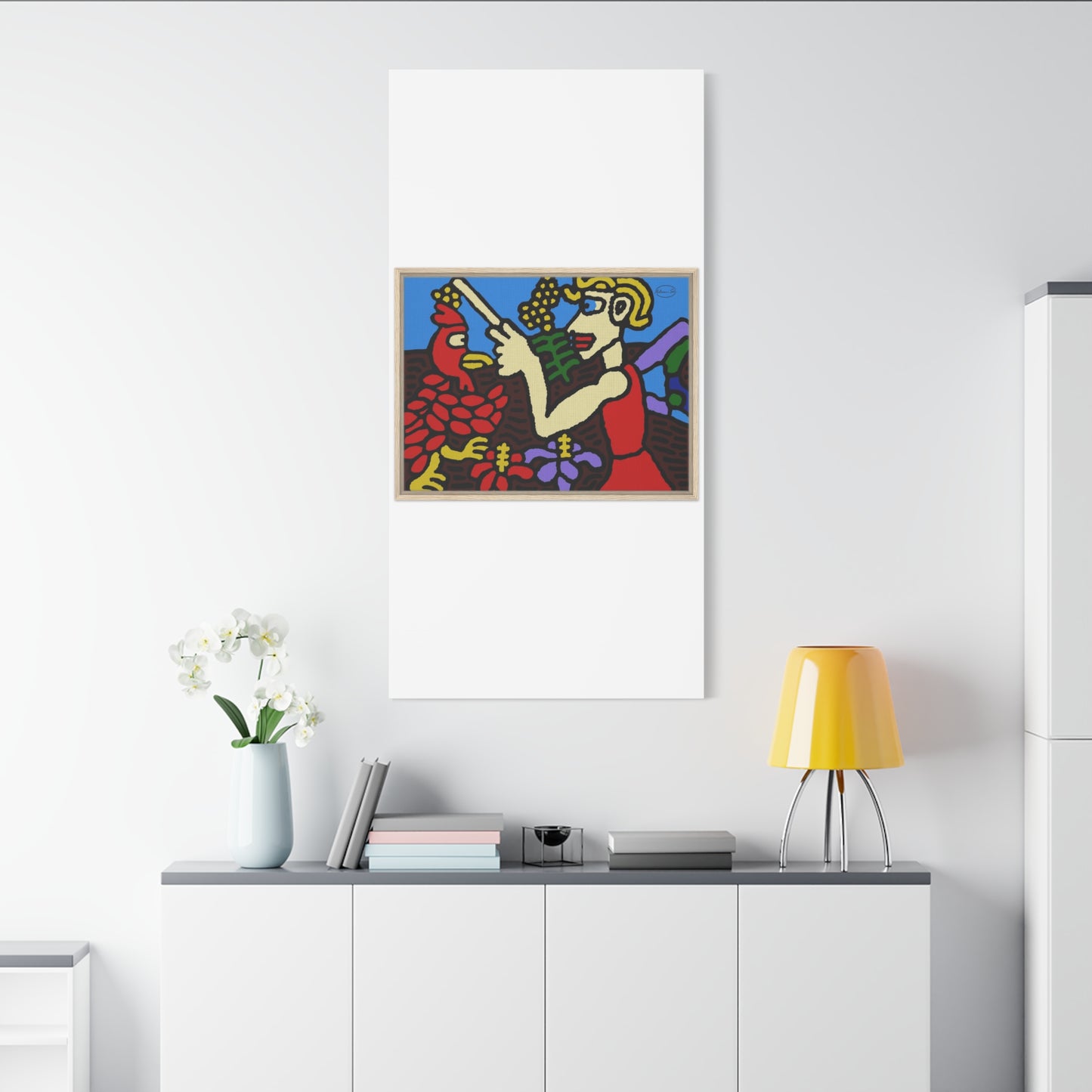 The hen gaining a blessing from a fairy Canvas (Large)