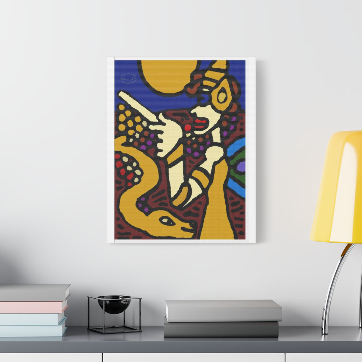 The golden snake being blessed by the fairy Canvas (Large)