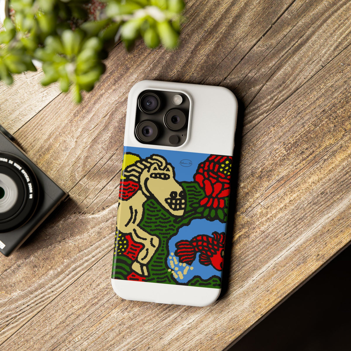 Galloping carefree through life Slim Phone Case