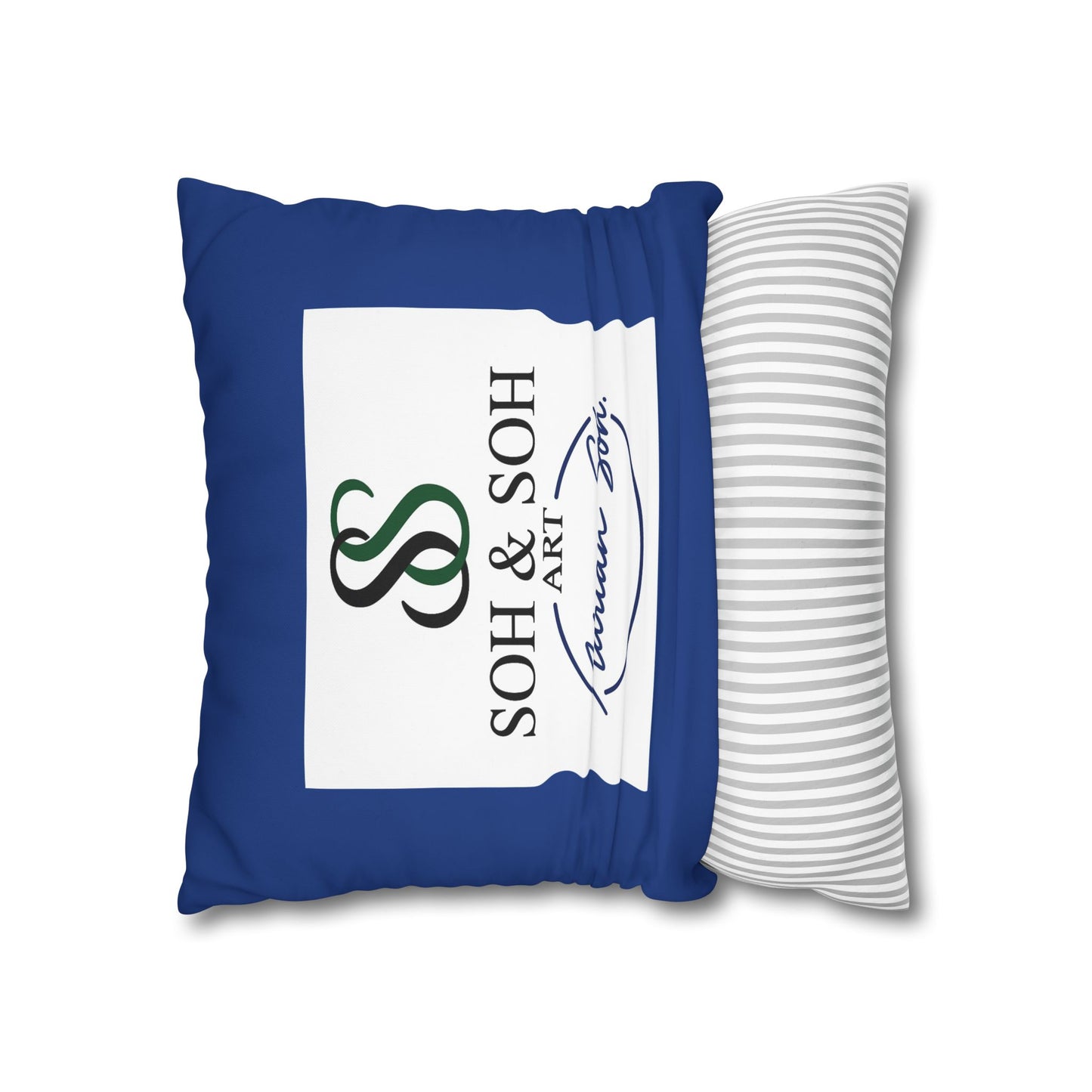 Colorful Folk Art Fox Throw Pillowcase — Square Poly Canvas Decorative Pillow Cover - Breaking through the surface of a lotus pond.