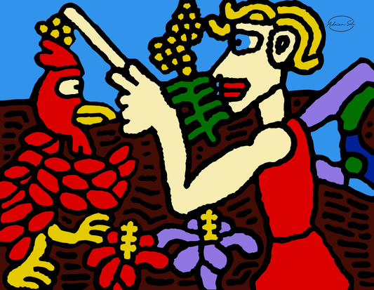 The hen gaining a blessing from a fairy