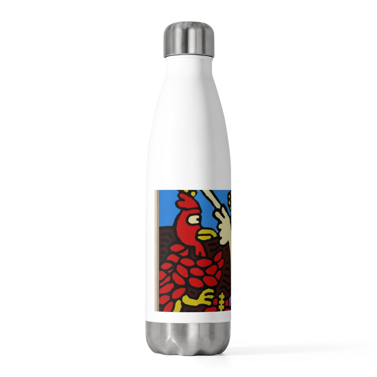The hen gaining a blessing from a fairy Stainless Steel Water Bottle