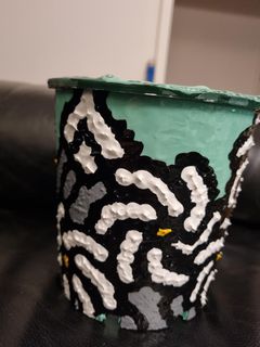 Pakistan Australia friendship upcycled resin plant pot