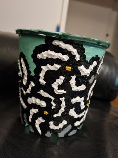 Pakistan Australia friendship upcycled resin plant pot