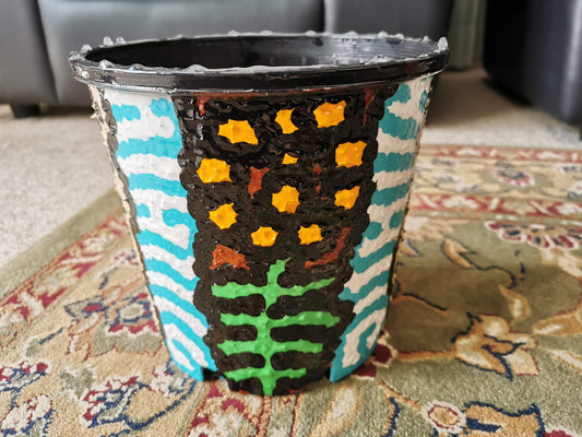 Singapore and Australian friendship resin upcycled plastic pot